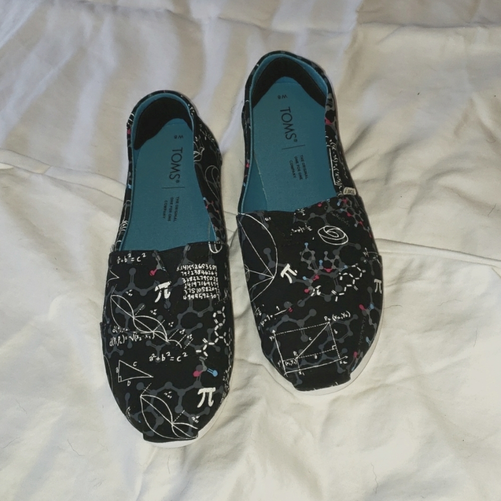 Toms Black Science Print Women's Shoes